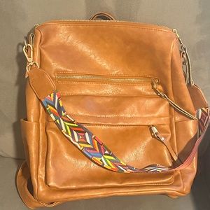 Tan Backpack Purse